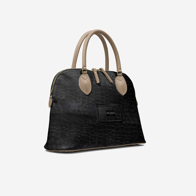 Ann Adrian' Black Croc Luxury Handbag