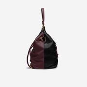 Ann Adrian' Wine/Blk Backpack Purse